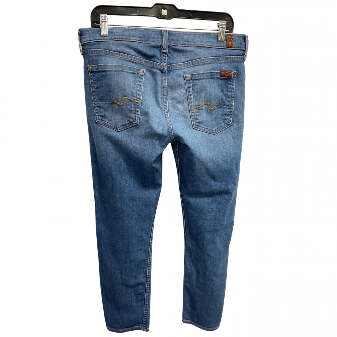 Jeans Designer By 7 For All Mankind In Blue Denim, Size: 10