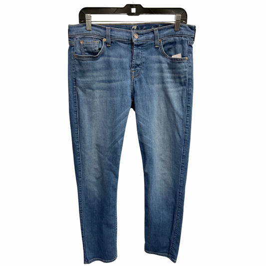 Jeans Designer By 7 For All Mankind In Blue Denim, Size: 10