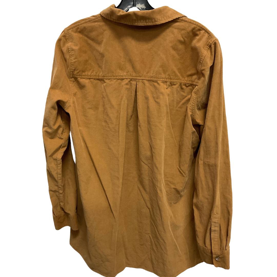 Top Long Sleeve By Croft And Barrow In Tan, Size: M