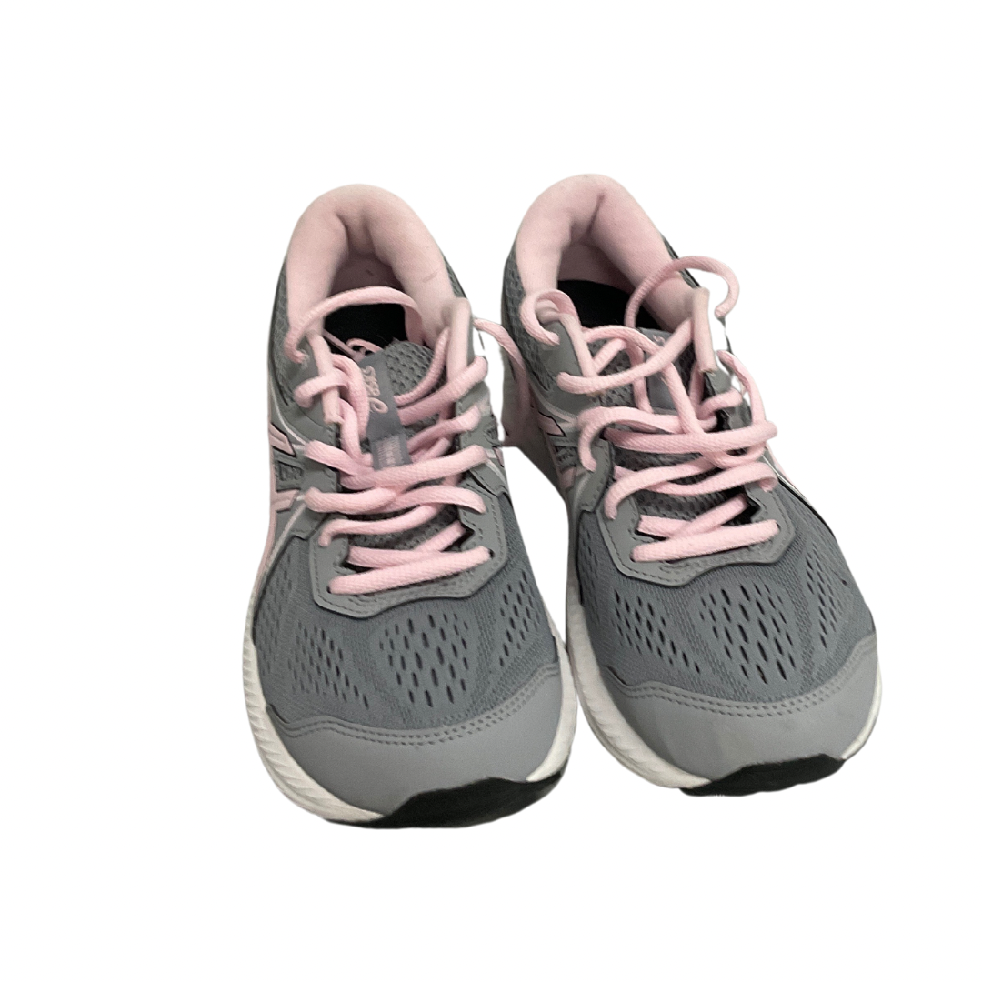 Shoes Athletic By Asics In Grey & Pink, Size: 8