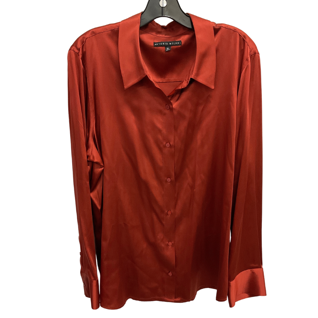 Top Long Sleeve By Antonio Melani In Red, Size: Xl