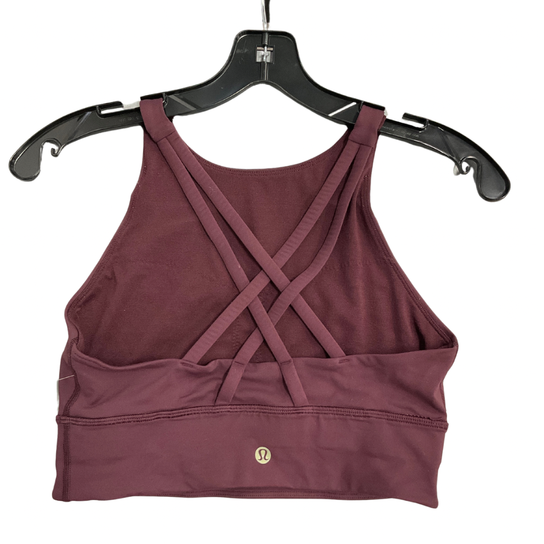 Athletic Bra By Lululemon In Maroon, Size: S