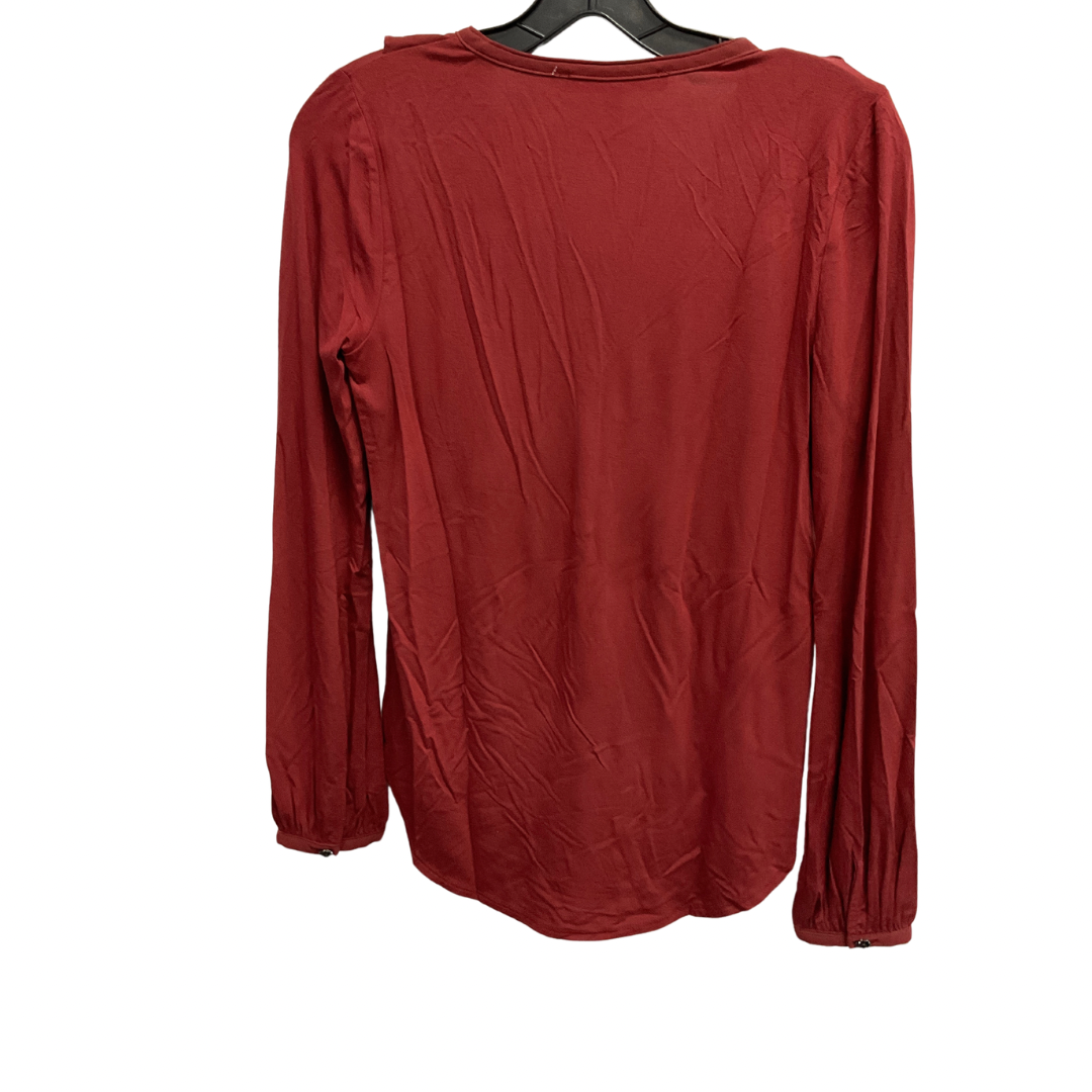 Top Long Sleeve By White House Black Market In Red, Size: Xxs