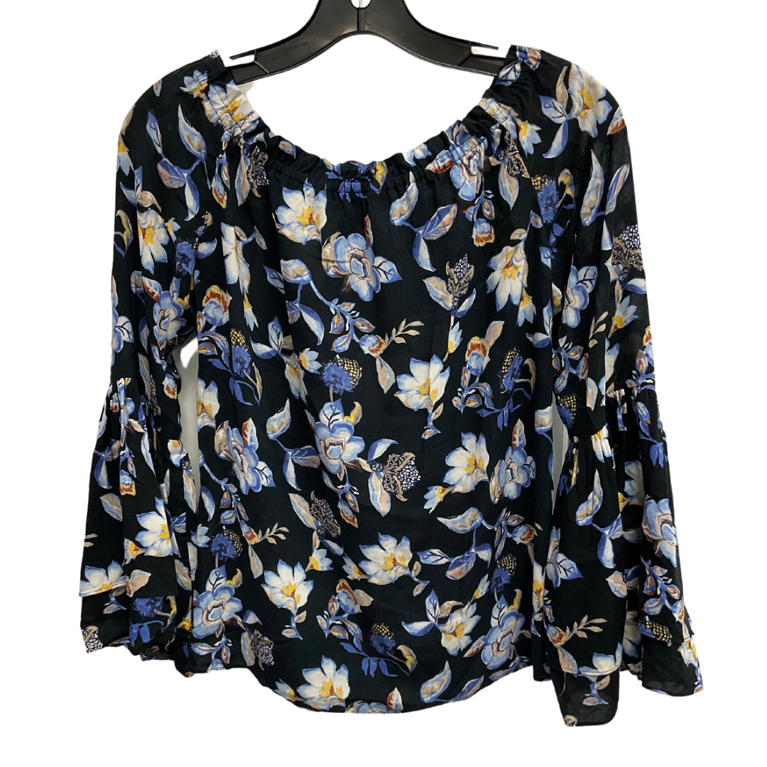 Top Long Sleeve By White House Black Market In Floral Print, Size: Xxs