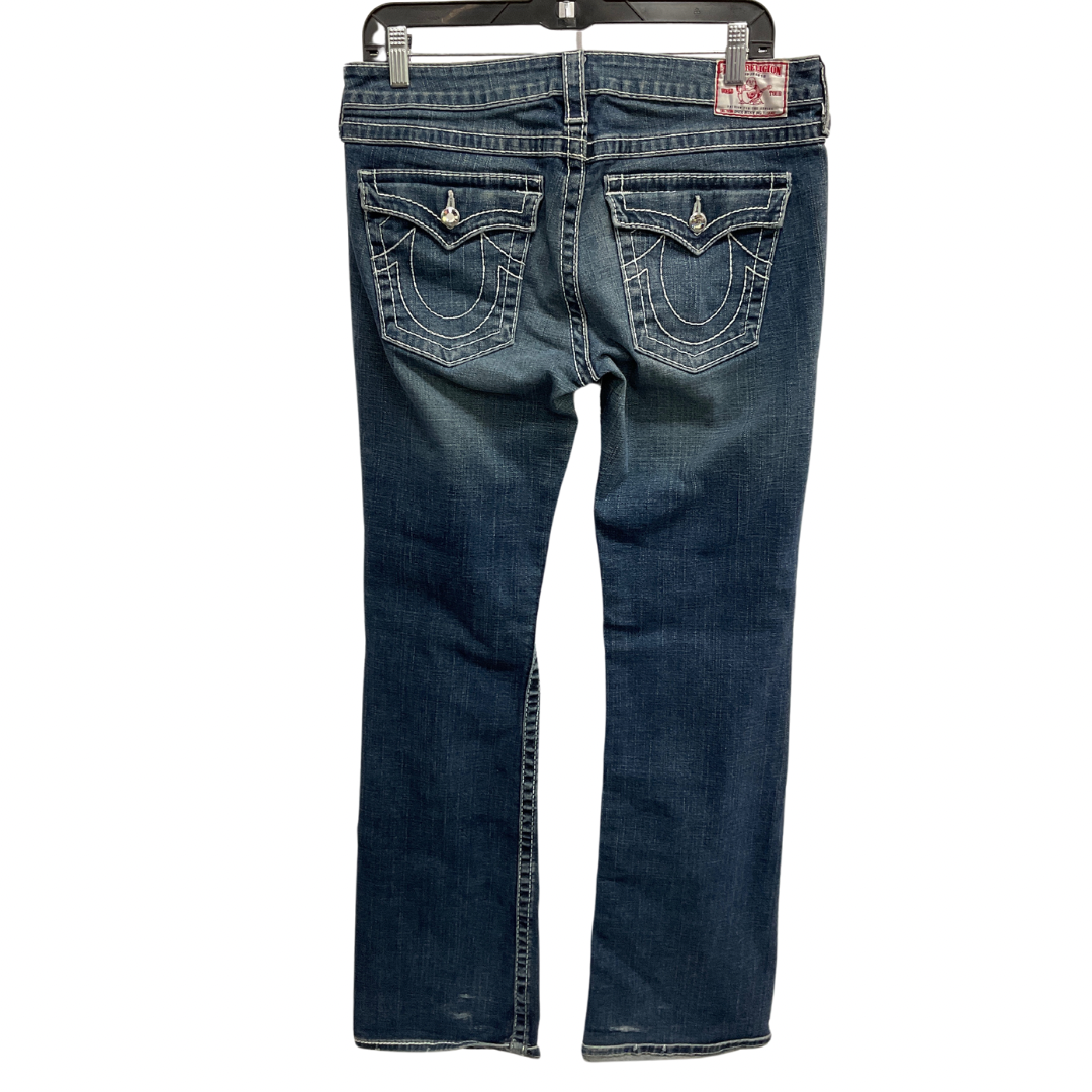 Jeans Boot Cut By True Religion In Blue Denim, Size: 10