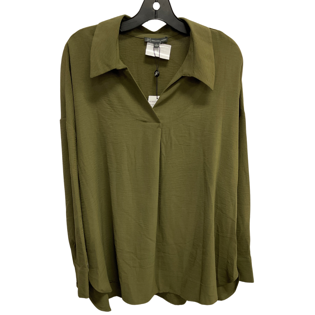 Top Long Sleeve By Adrianna Papell In Green, Size: L