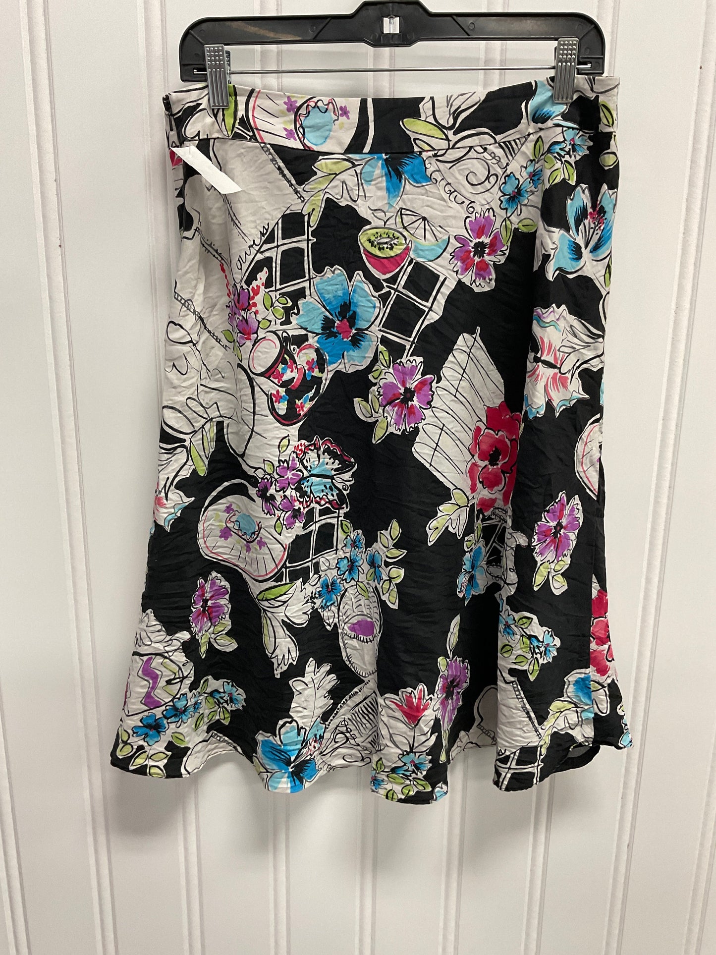 Skirt Midi By Valerie Stevens In Multi-colored, Size: 12