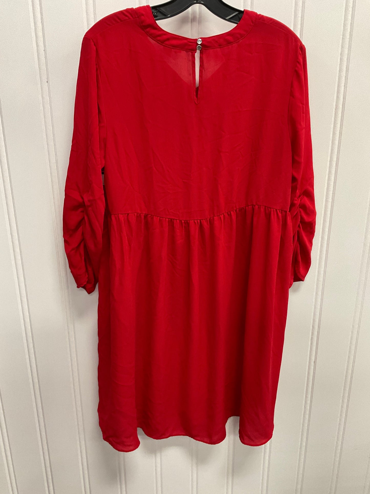 Tunic Long Sleeve By Cato In Red, Size: M