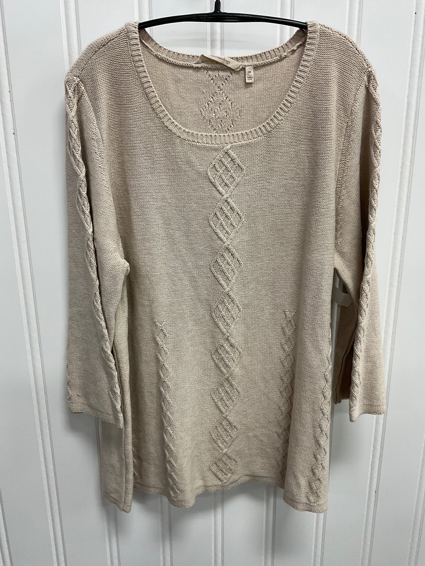 Sweater By Soft Surroundings In Tan, Size: 2x