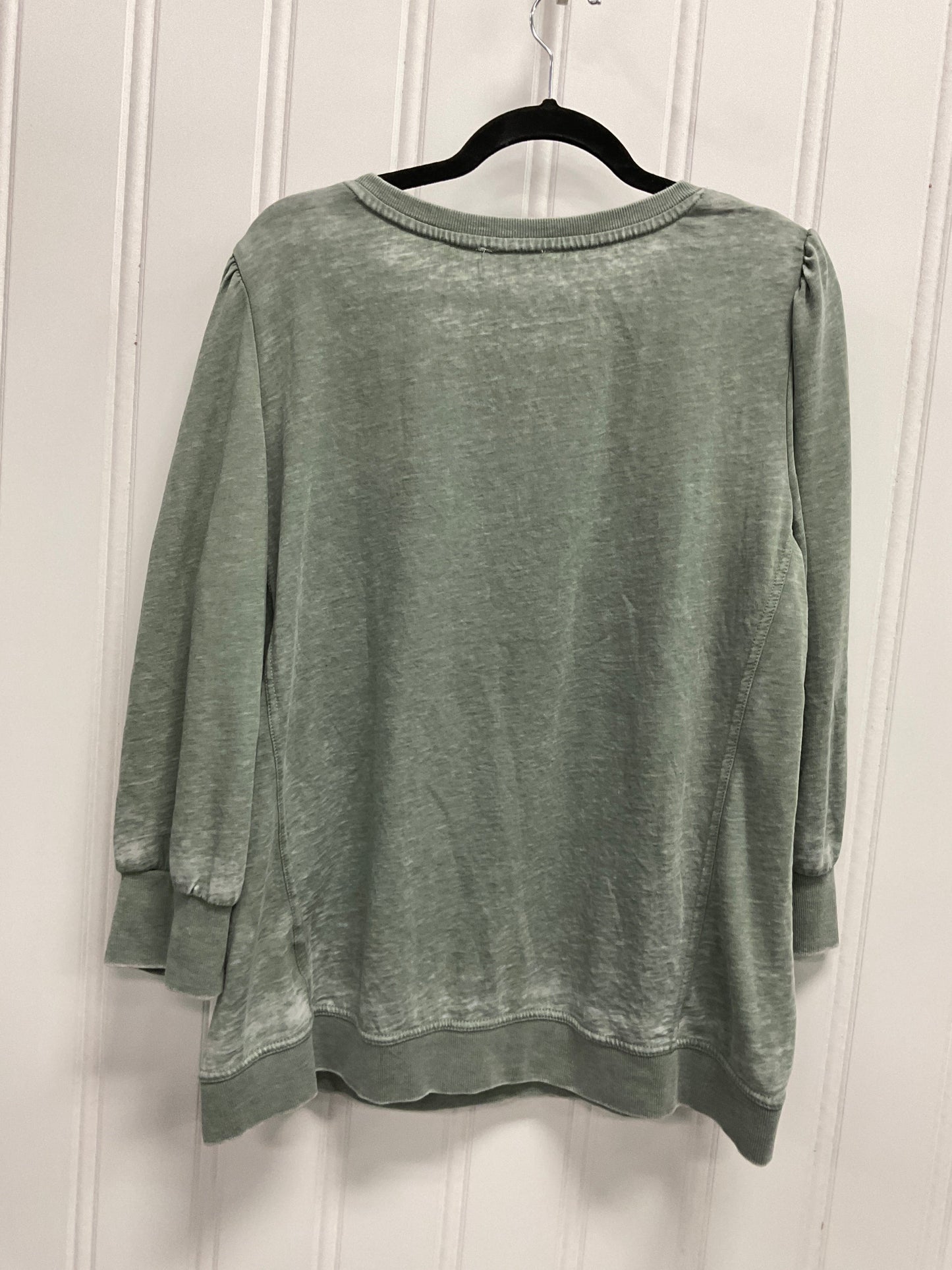 Top Long Sleeve Basic By Jane And Delancey In Green, Size: Xl