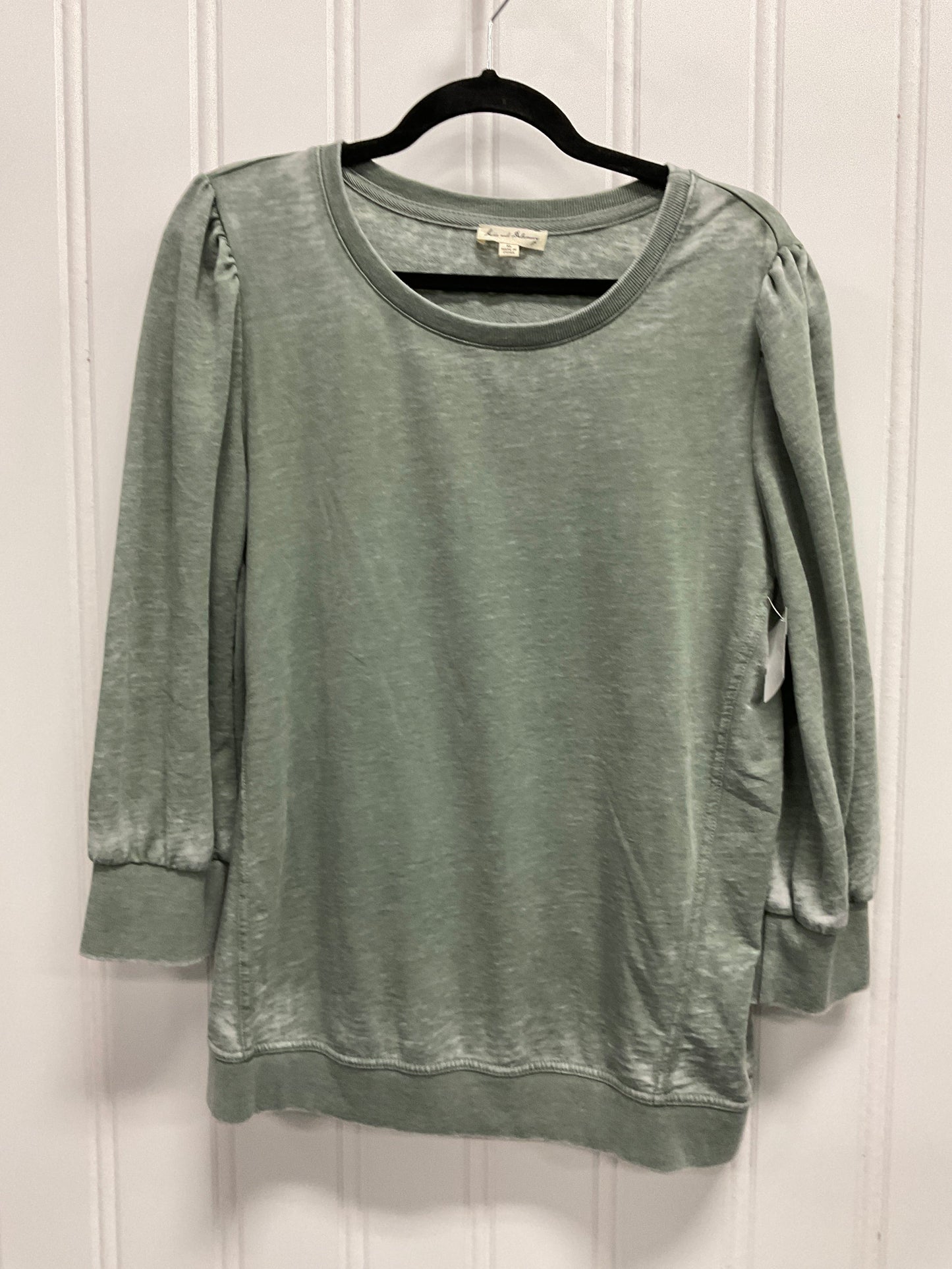 Top Long Sleeve Basic By Jane And Delancey In Green, Size: Xl