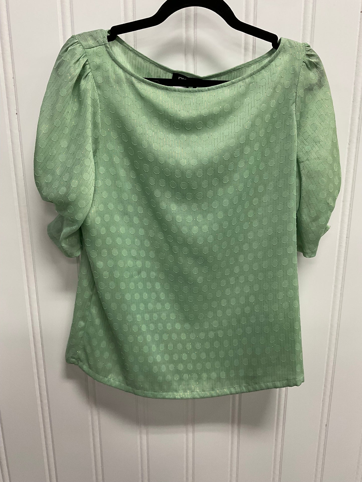 Top Short Sleeve By Dkny In Green, Size: M