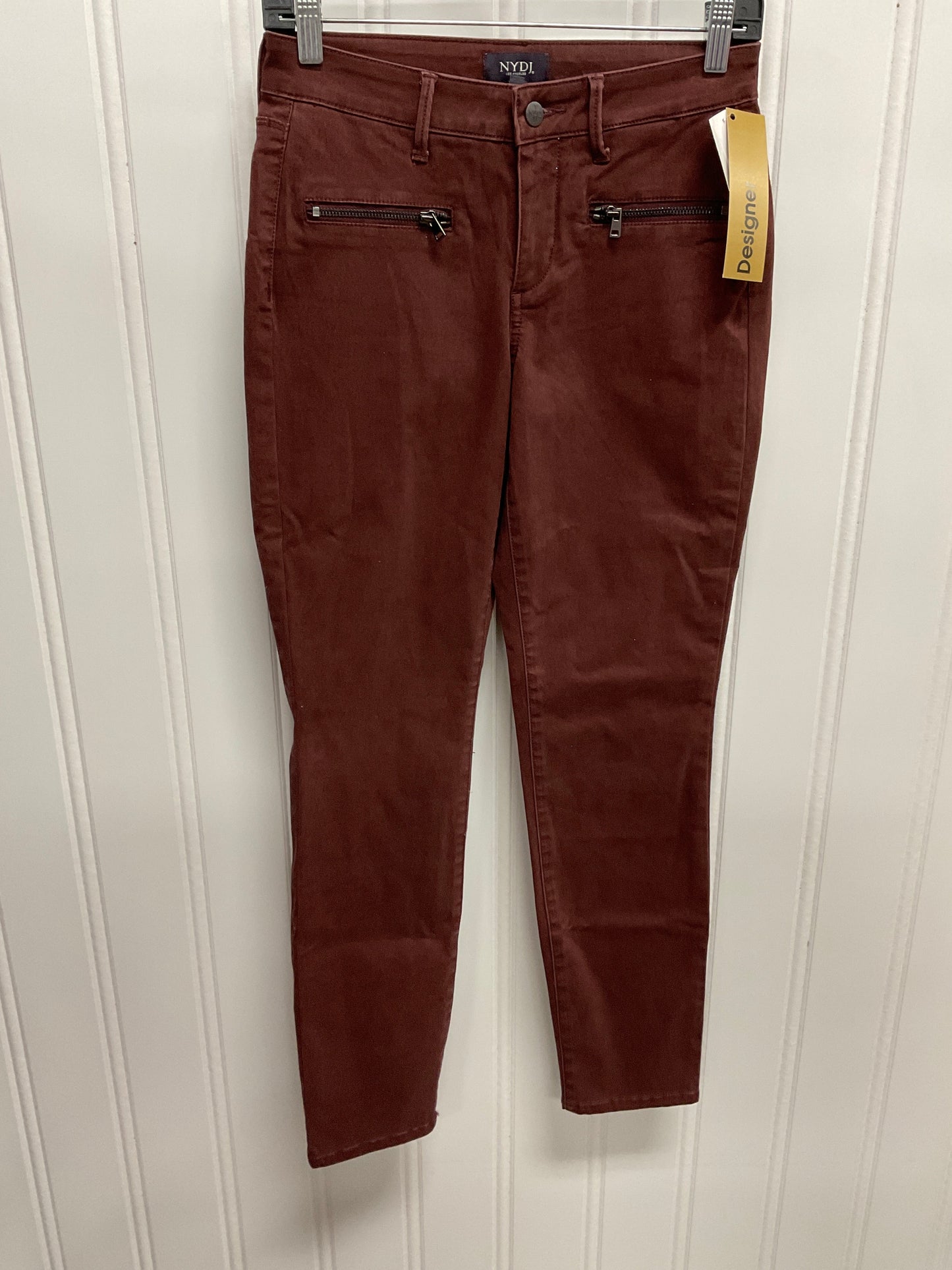 Jeans Designer By Not Your Daughters Jeans In Maroon, Size: Xxs