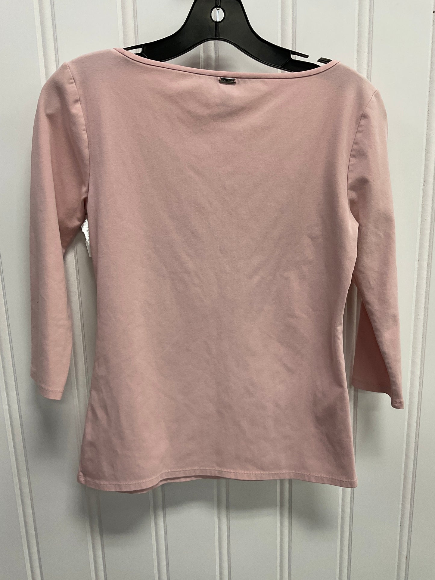 Top 3/4 Sleeve Basic By White House Black Market In Pink, Size: Xs