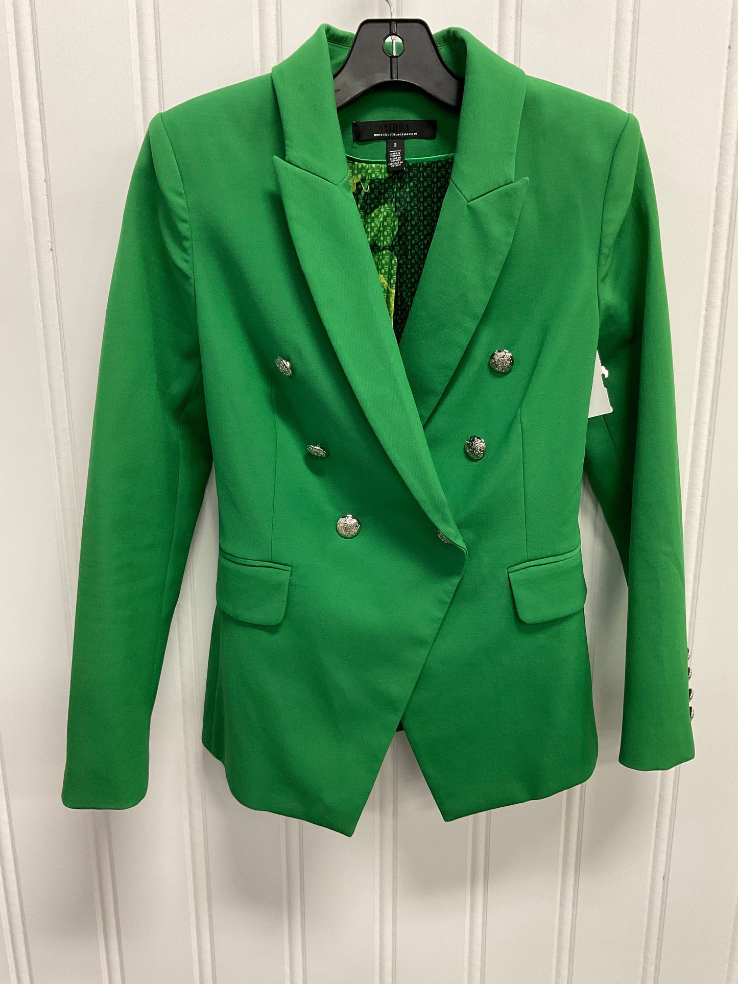 Blazer By White House Black Market In Green, Size: Xs