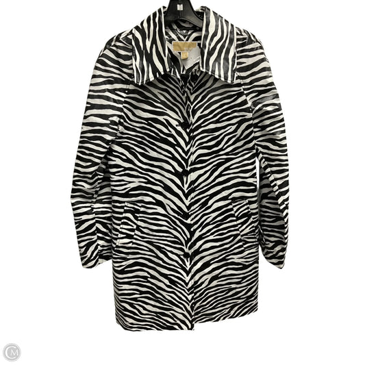 Coat Raincoat By Michael By Michael Kors In Zebra Print, Size: M