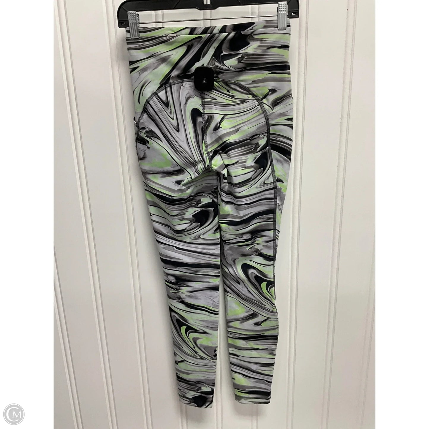Athletic Leggings By Lululemon In Green & Grey, Size: S