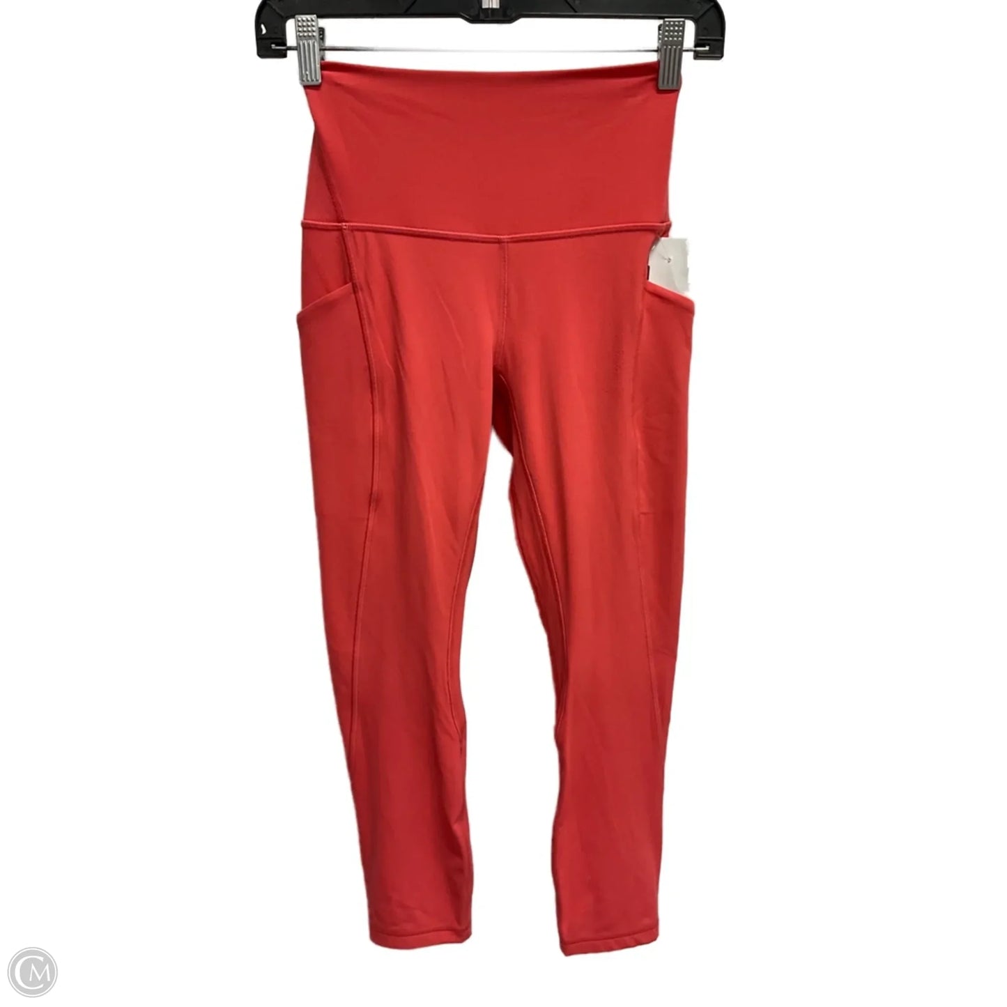 Athletic Leggings Capris By Lululemon In Coral, Size: S