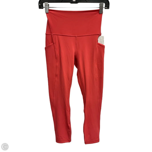 Athletic Leggings Capris By Lululemon In Coral, Size: S