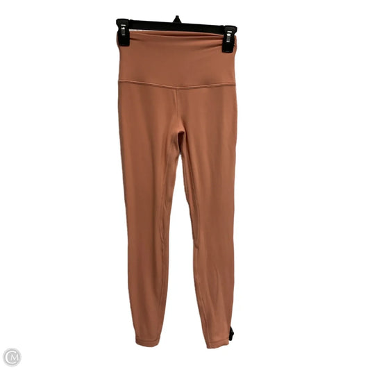 Athletic Leggings By Lululemon In Peach, Size: S