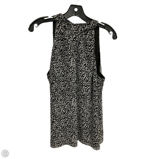 Top Sleeveless By Talbots In Black & Cream, Size: M