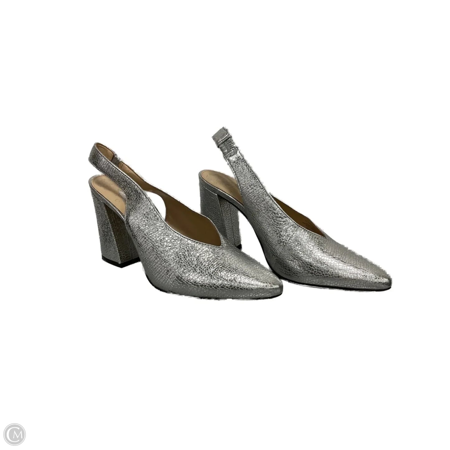 Shoes Heels Block By Vince Camuto In Silver, Size: 8