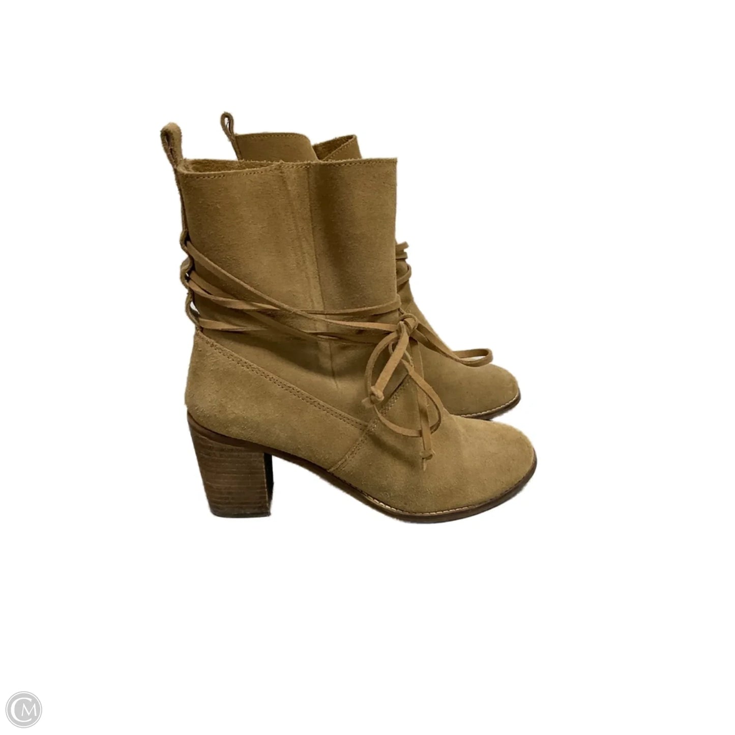 Boots Ankle Heels By Toms In Tan, Size: 9.5