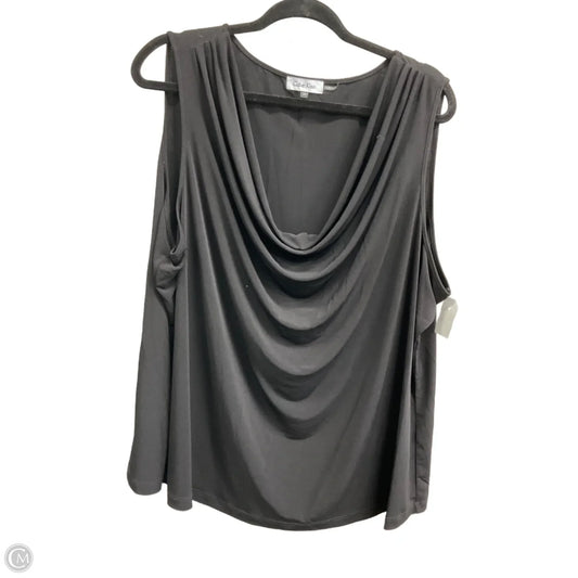 Top Sleeveless By Calvin Klein In Black, Size: 3x