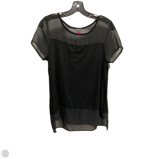 Top Short Sleeve By Vince Camuto In Black, Size: S