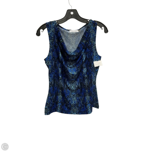 Top Sleeveless By Calvin Klein In Blue, Size: S