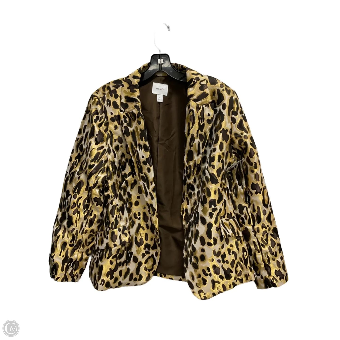 Blazer By Nine West In Animal Print, Size: L