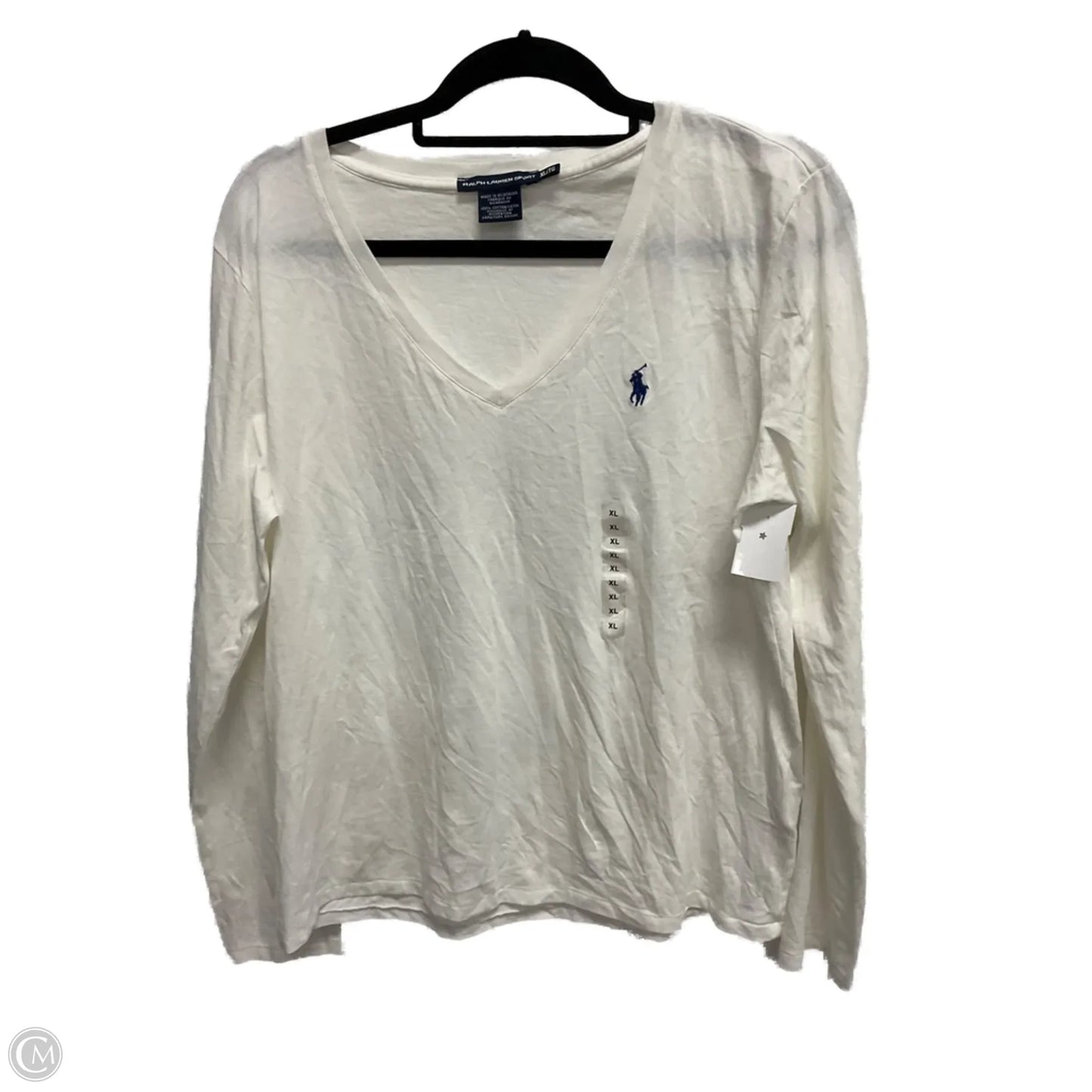 Top Long Sleeve Basic By Ralph Lauren In White, Size: Xl