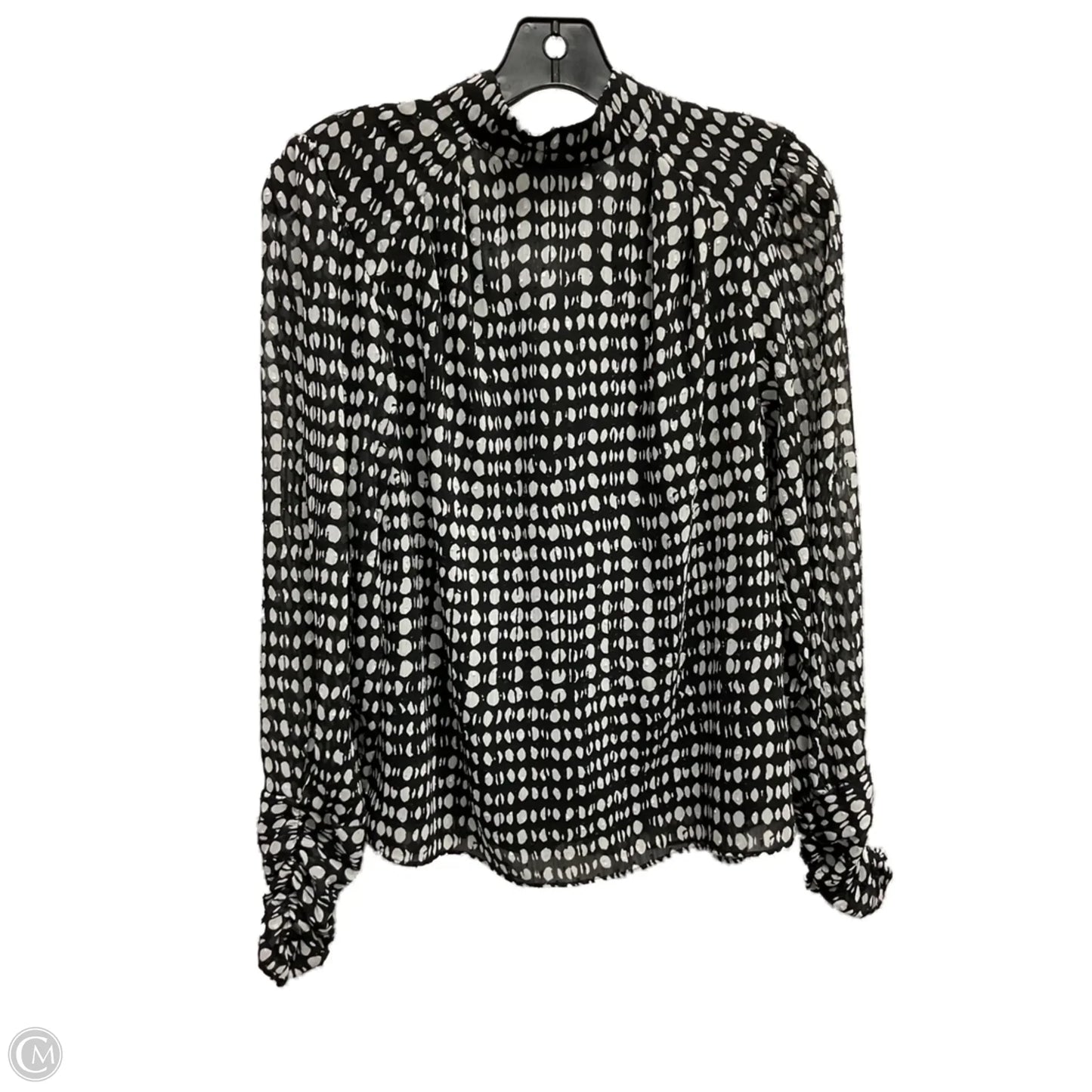 Blouse Long Sleeve By Joie In Polkadot Pattern, Size: Sp
