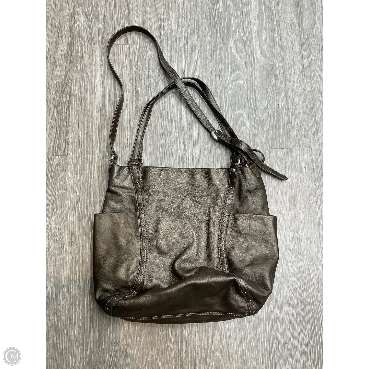 Handbag Leather By Brighton, Size: Large