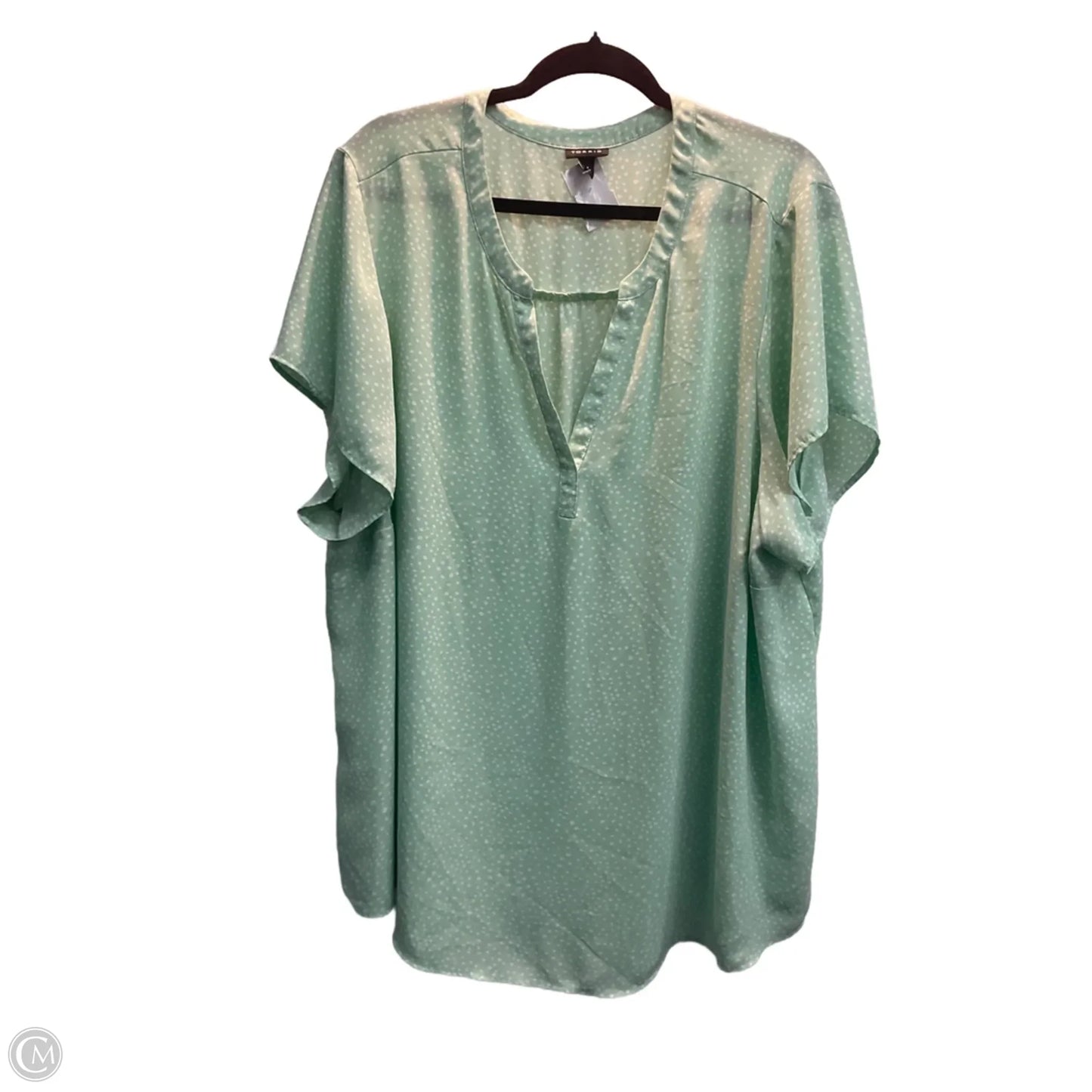 Top Short Sleeve By Torrid In Aqua, Size: 4x