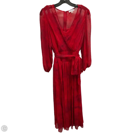 Dress Casual Maxi By Calvin Klein In Red, Size: L