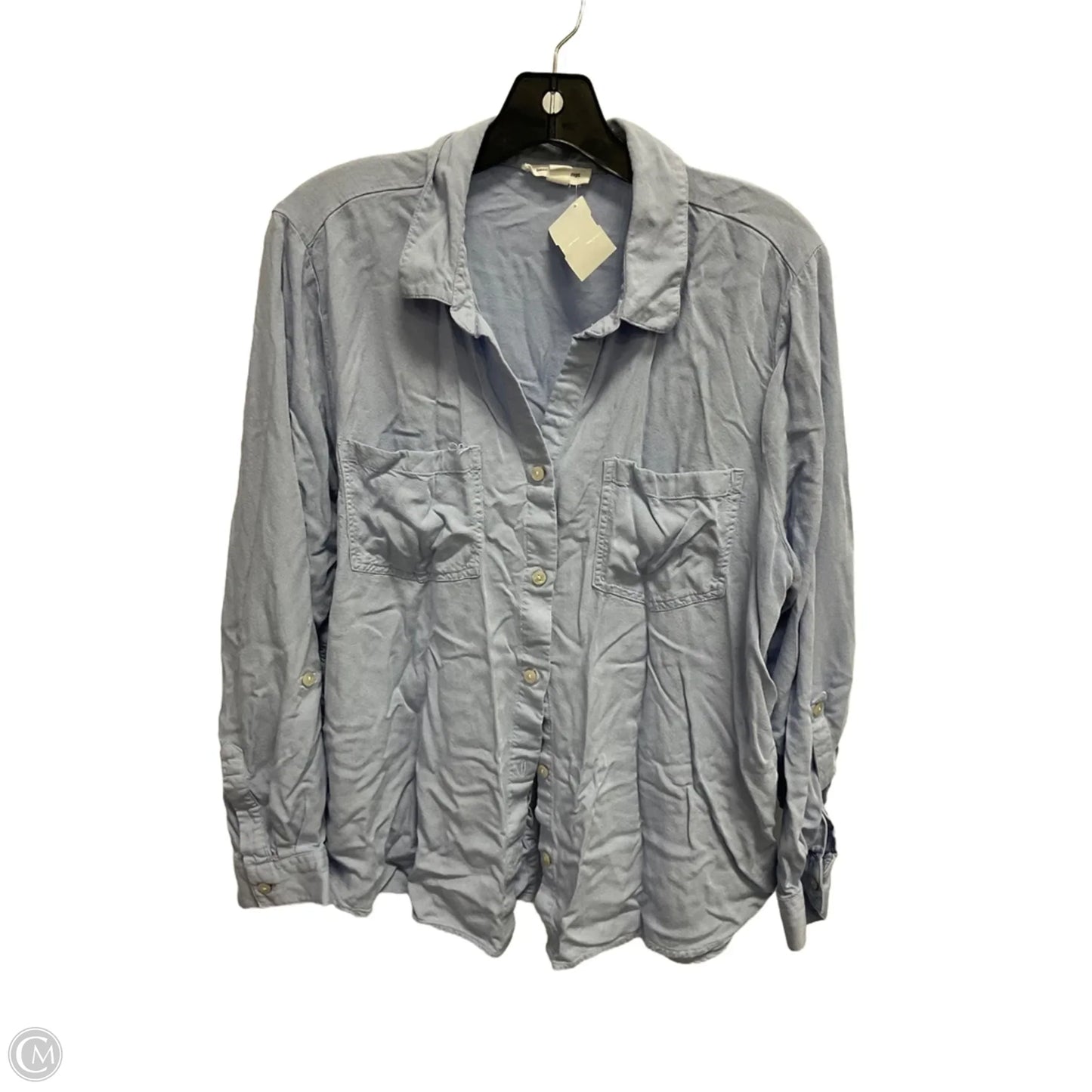 Top Long Sleeve By Beachlunchlounge In Blue, Size: Xl