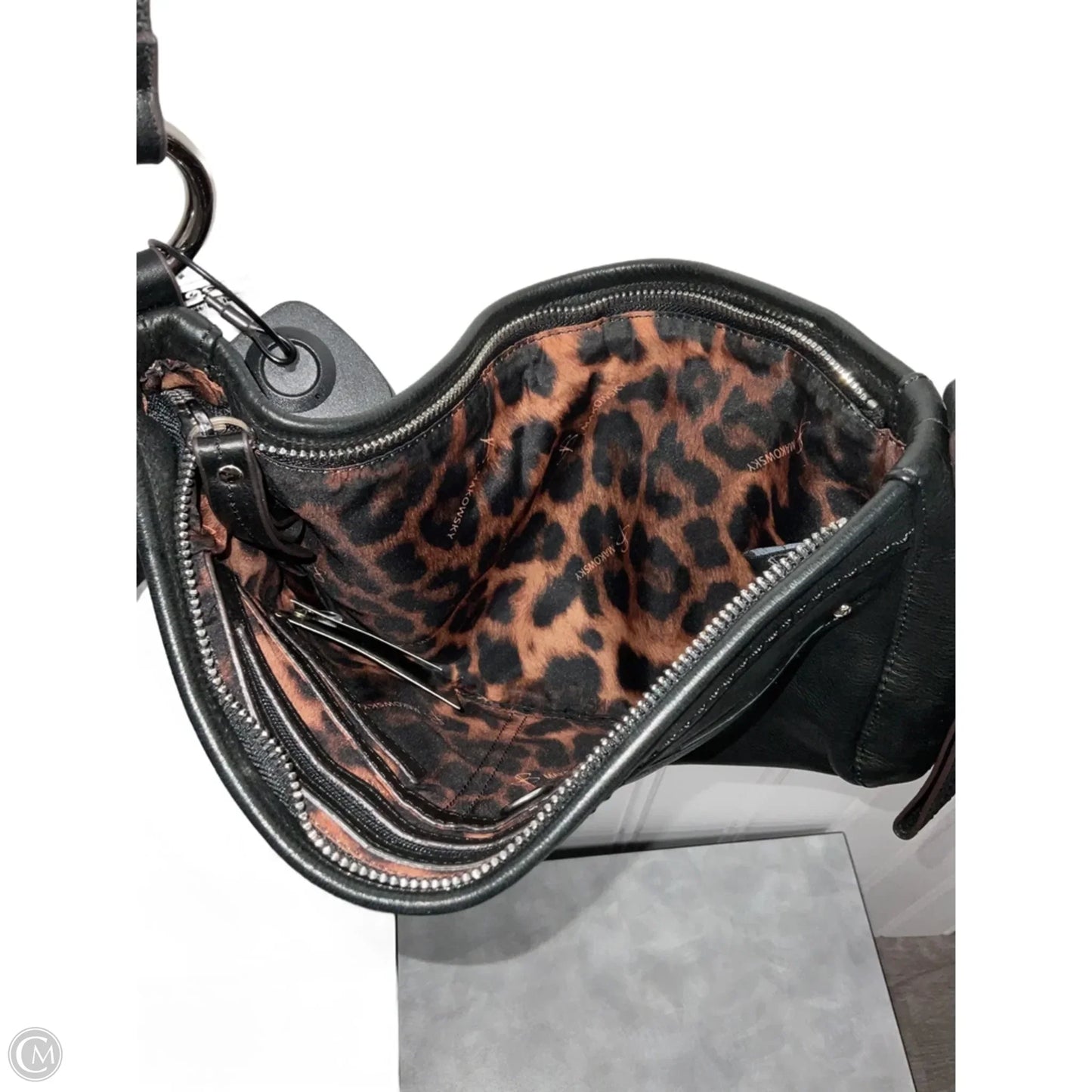 Handbag Leather By B. Makowsky, Size: Medium