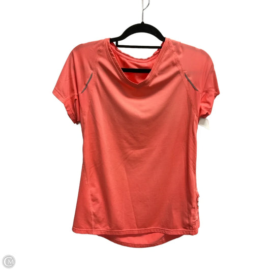 Athletic Top Short Sleeve By Kirkland In Coral, Size: L