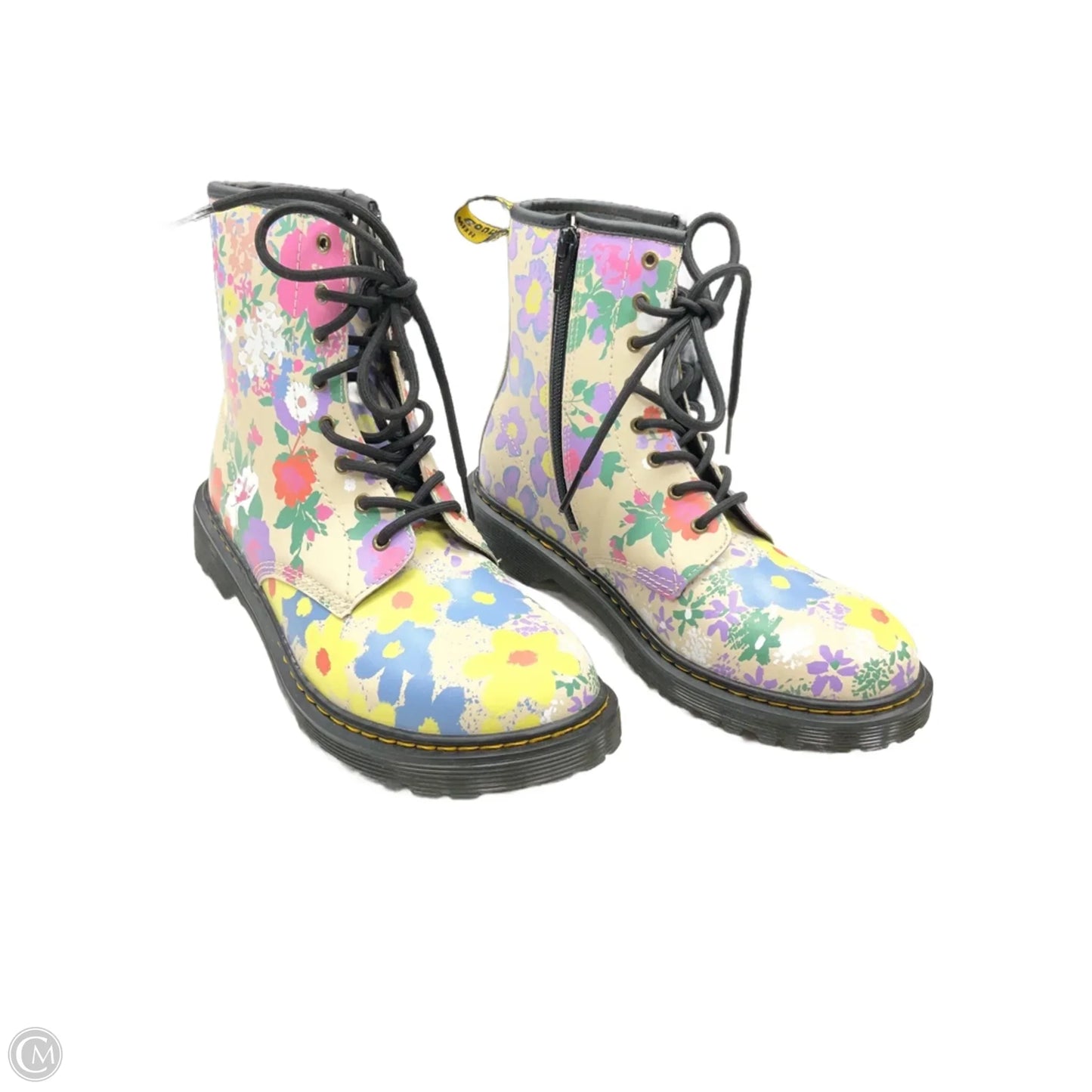 Boots Combat By Dr Martens In Floral Print, Size: 7