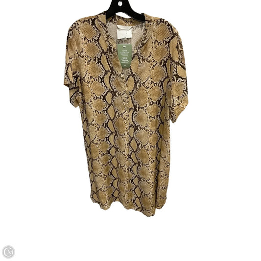Dress Casual Midi By H&m In Snakeskin Print, Size: M
