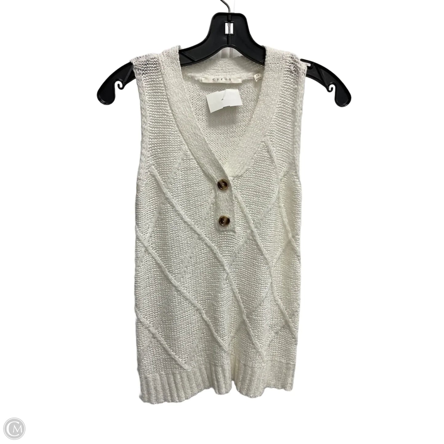 Vest Sweater By Cyrus In White, Size: Xs