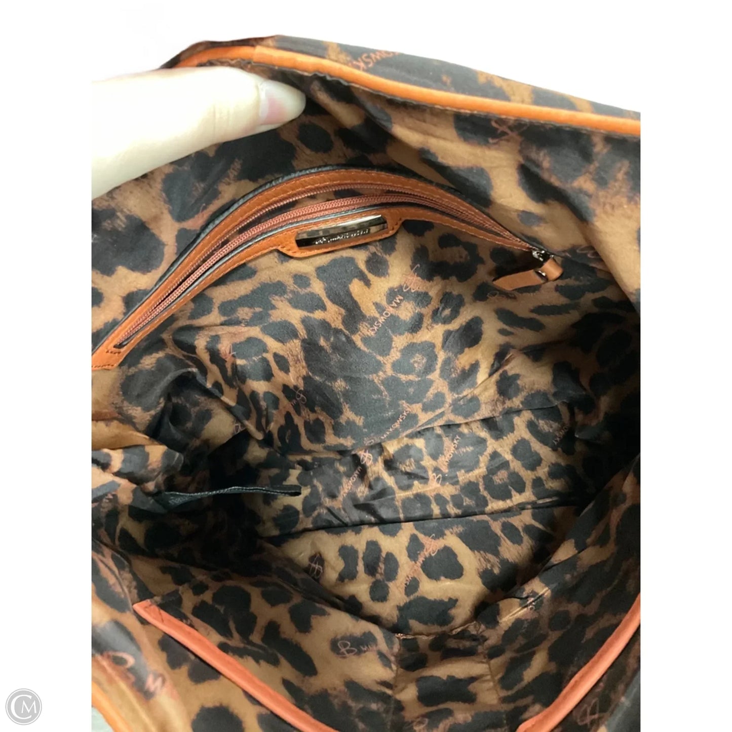 Handbag Leather By B. Makowsky, Size: Medium