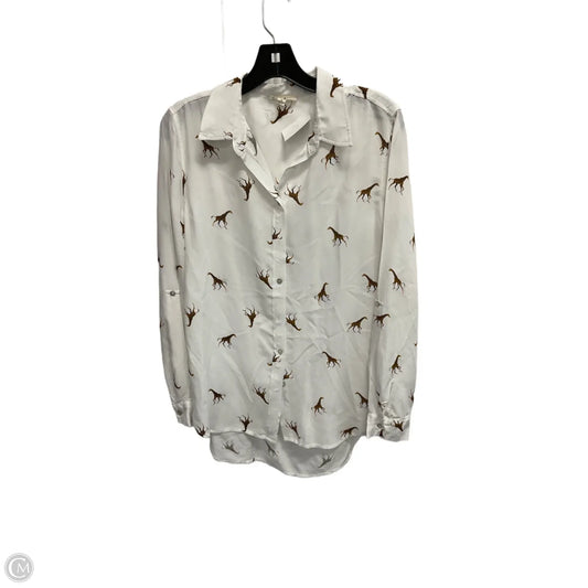 Top Long Sleeve By Jane And Delancey In Animal Print, Size: M