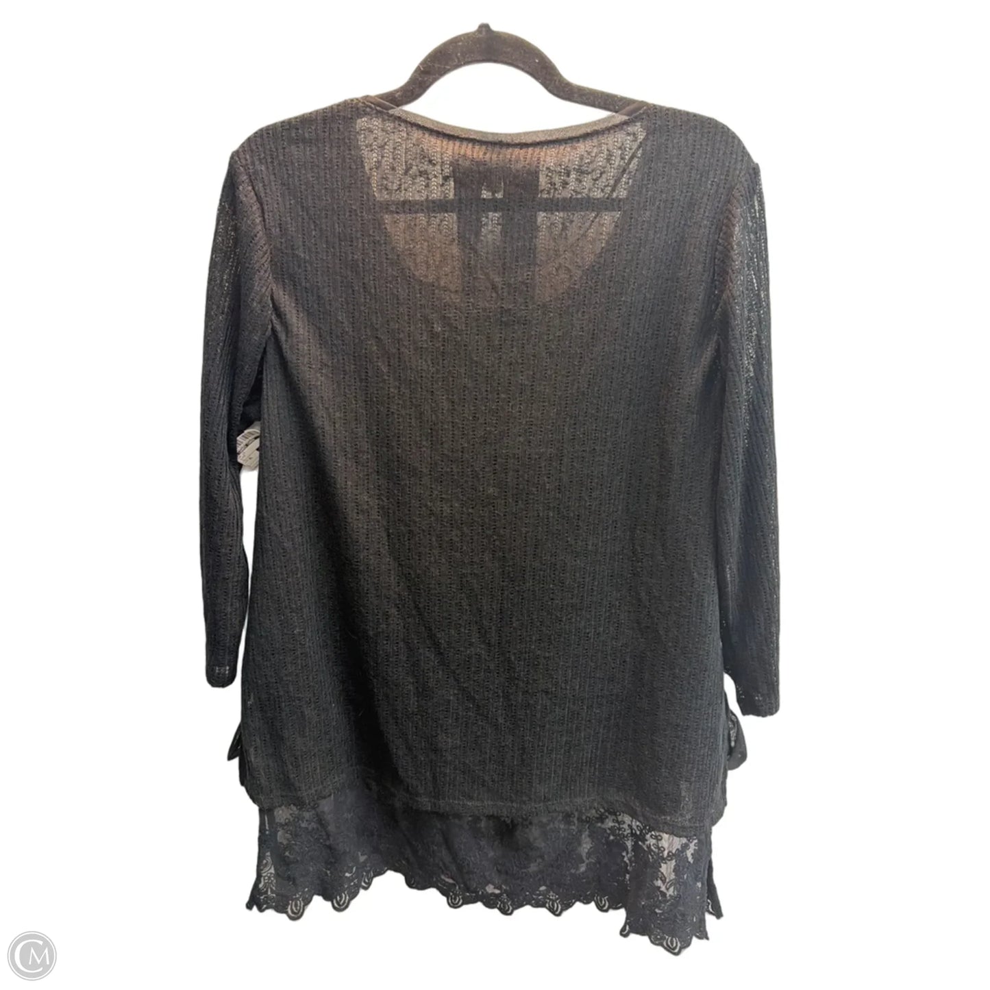 Top Long Sleeve By Lc Lauren Conrad In Black, Size: Xl