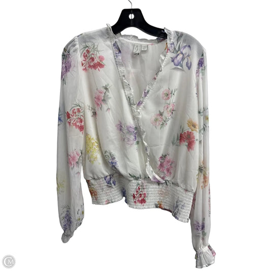 Jacket Shirt By Melloday In Cream, Size: L