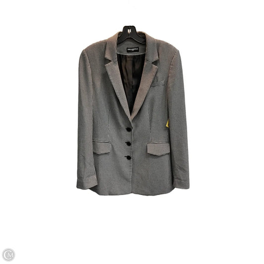 Blazer Designer By Karl Lagerfeld In Black & White, Size: L