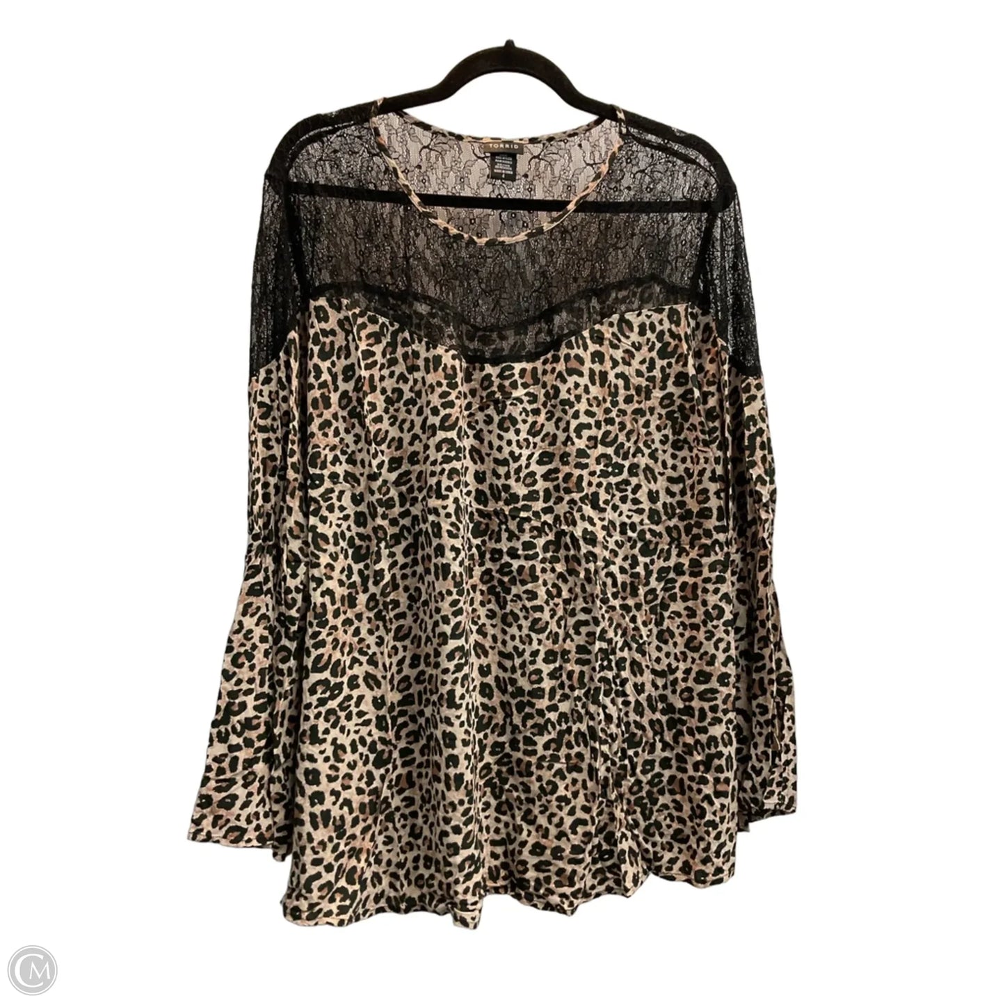 Top Long Sleeve By Torrid In Animal Print, Size: 4x