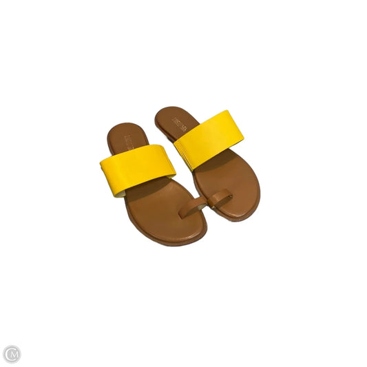 Sandals Flats By Michael By Michael Kors In Yellow, Size: 7.5
