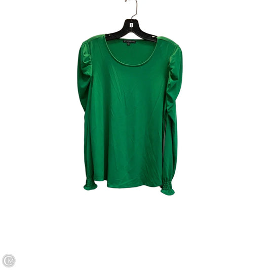 Blouse Long Sleeve By Adrianna Papell In Green, Size: M